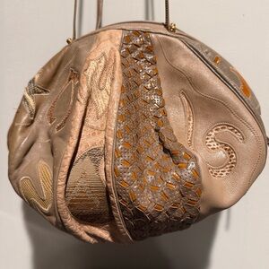 Sharif 1980’s Brown Leather patchwork bag